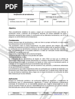 Verificación de Termometros