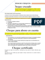 Tipos de Cheques Derecho Corporativo