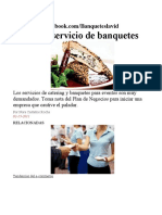 Inicia Un Servicio de Banquetes