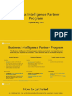 Business Intelligence Partner Program: Updated July 2020