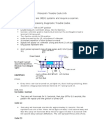 Mitsubishi Diamante 1992 Trouble Code Info