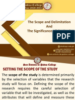 The Scope and Delimitation and The Significance of The Study