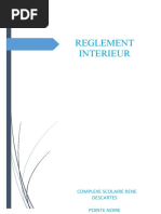 Reglement Interieur