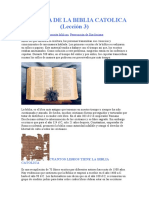 Historia de La Biblia Catolica