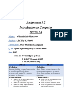 Assignment # 2 Introduction To Computer Bscs-1A: Name: Roll No.: Instructor: Q.1)