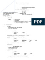 Computation of Drug Dosage: Where