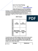 SWOT Analysis in Your Career Planning