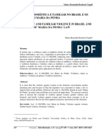 A Violência Doméstica e Familiar No Brasil e Os Efeitos Da Lei Maria Da Penha