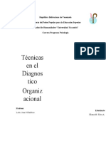 Tecnicas en El Diagnostico Organizacional