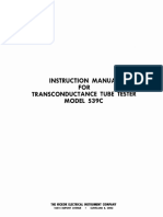 Instruction Manual FOR Transconductance Tube Tester Model 539C