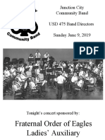 Junction City Community Band Program 6/9/19