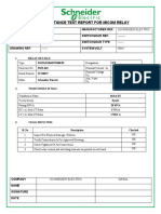 Site Acceptance Test Report For Micom Relay: - Schneider Electric - 66kV