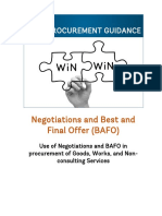 Procurement Guidance Negotiation and Best Final Offer