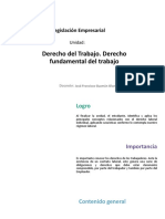 U3 - Derecho Del Trabajo, Derecho Fundamental Del Trabajo Semana 4