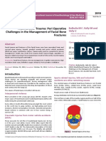 Maxillofacial Trauma Peri Operative Challenges in The Management of Facial Bone Fractures