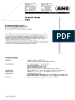 Push-In RTD Temperature Probe With Connecting Cable: Technical Data