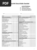 Main Dialysis RN Clinical Skills Checklist Template