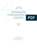 Intervención Fonoaudiologica en Colegios