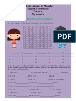 Affirmatives and Negatives - Present Continuous