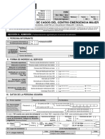 Ficha de Registro de Casos Del Centro Emergencia Mujer 2018