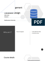 Data Management and Database Design: INFO 6210 Week #1 Northeastern University