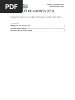 Matrices en Excel