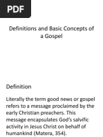 chs2 Discussion Slides 3 Definitions and Basic Concepts of A Gospel