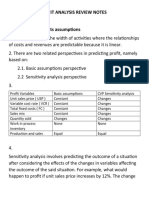 Cost Volume Profit Analysis Review Notes