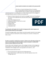 Explain What Type of Information Should Be Included in The Schedule For The Permanent File in Respect of The Mortgage