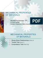 Mechanical Properties of Materials: Manufacturing Processes, 1311 DR Simin Nasseri Southern Polytechnic State University