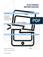 Electronic Repair Invoice Template