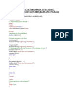 Converting Static Webpages To Dynamic Webpages Using Servlets and Cookies - 311118104025