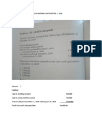 Activity 1 - Cash and Cash Equivalents MULTIPLE CHOICE - Answer