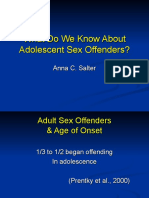 What Do We Know About Adolescent Sex Offenders?