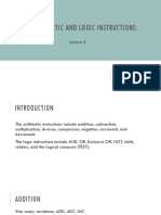 Chapter 4 - Arithmetic and Logic Instructions