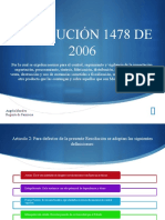 Resolución 1478 de 2006: Angela Morales Regente de Farmacia