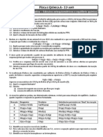 Ficha Formativa - Equilíbrio Químico