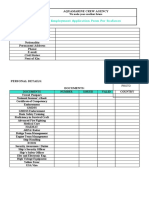 Employment Application Form For Seafarers: Aquamarine Crew Agency