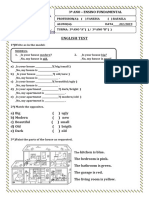 English Test: 3º Ano - Ensino Fundamental