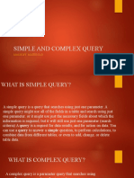 Simple and Complex Query