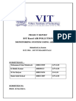 Iot Based Air Pollution Monitoring System Using Arduino: Project Report