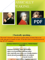 Classically Speaking