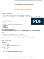 Cours Vecteurs Translations Et Coordonnees Dans Le Plan Maths Seconde 50