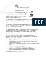 La Venta y El Vendedor Profesional: Tecnicas de Ventas