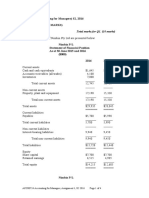 ACC00724 (Accounting For Managers) S2, 2016 Assignment 1 (20 Marks)