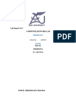 Lab Report No 3 Computer Network Lab: Switch Administrative Function