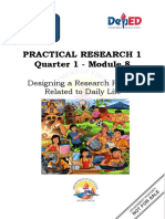 Applied - Practical Research1 - Q1 - M8-Designing A Research Project Related To Daily Life