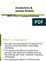 Introduction & Business Models: MITC 210 IT Enabled Business