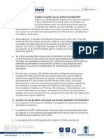 Consulta Sobre La Educación Superior en Colombia (Normatividad) )