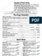 Pizza King Menu